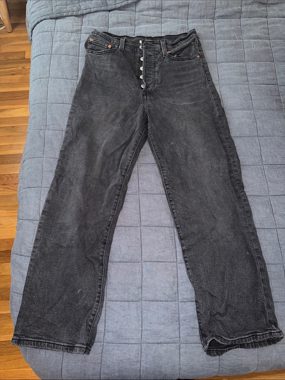 Levi's Black Wide-Leg High-Rise Jeans